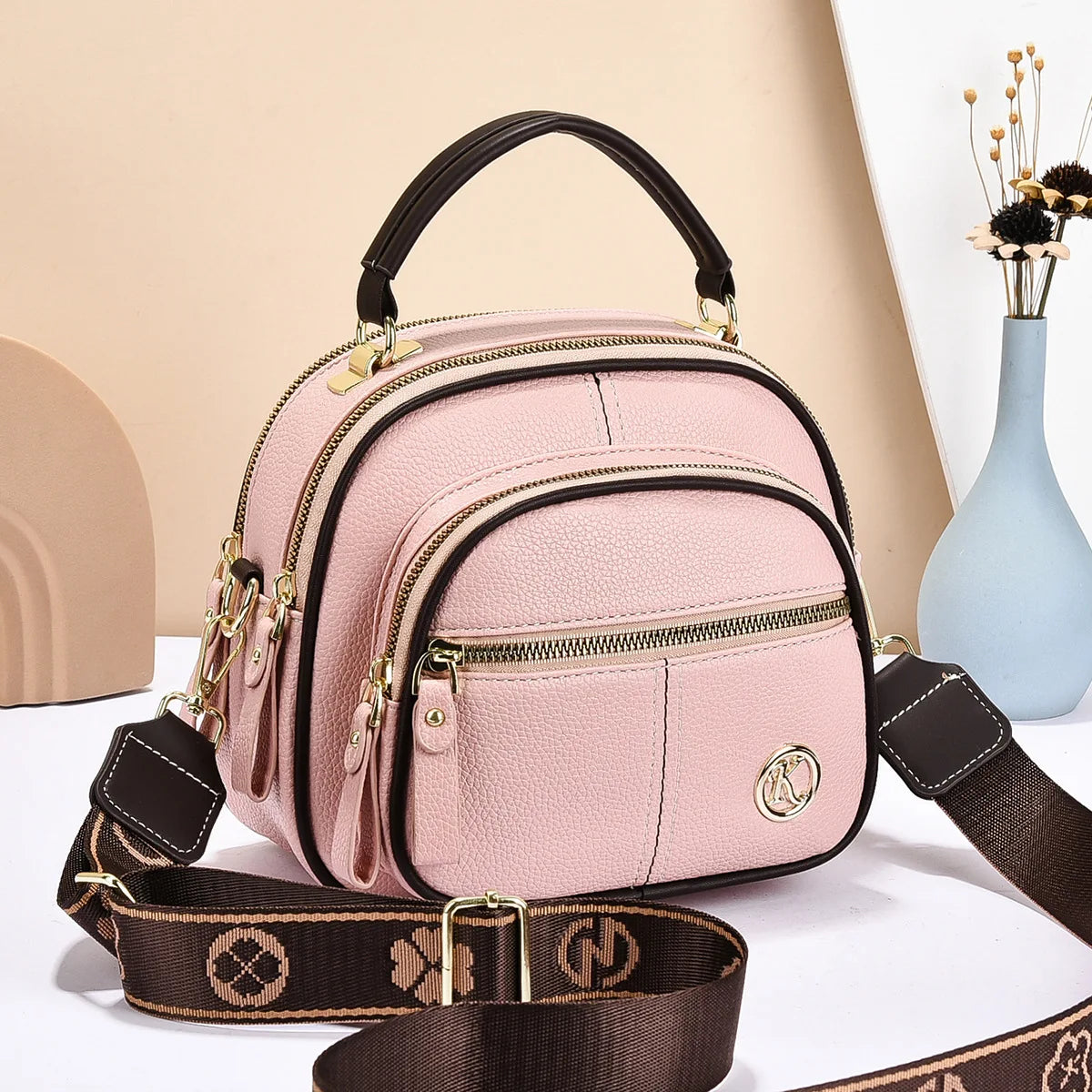 Bolso Femenino Auréva – Elegancia Premium en Cuero PU con Correa de Hombro y Bandolera